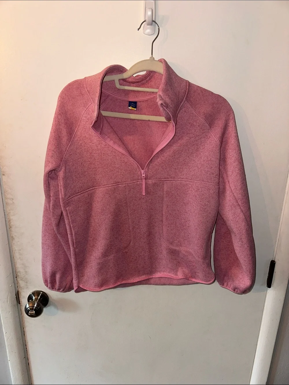 Old Navy Rose Pink Quarter-Zip Cowl Sweater